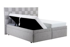 Boxspring Levit v rozmere 180x200 cm, v poťahu Foster 18 a Foster 17, úložný priestor