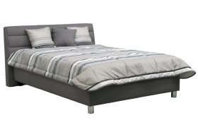 Jednolôžko Dexter v rozmere 140x200 cm, v poťahu Salina 4005, s prikrývkou a vankúšikmi