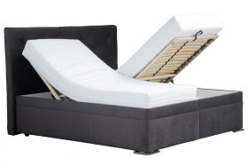 Dvojlôžko Chicago v rozmere 180x200 cm, v poťahu Amore 104, ukážka polohovania roštu s matracom