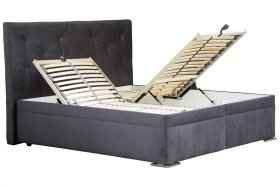 Dvojlôžko Chicago v rozmere 180x200 cm, v poťahu Amore 104, ukážka polohovania roštu 