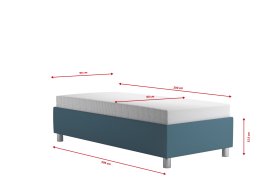 Válenda Neptun v rozměru 90x200 cm, v potahu Trinity 13 Azur, rozměry