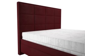 Dvojlôžko Sabrina v rozmere 180x200 cm, v poťahu Tiffany 32 Chianti, detail čela