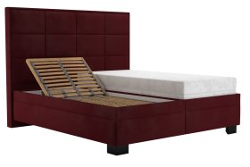 Dvojlôžko Sabrina v rozmere 180x200 cm, v poťahu Tiffany 32 Chianti, polohovanie hlavy