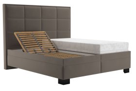 Dvojlôžko Sabrina v rozmere 180x200 cm, v poťahu Tiffany 29 Taupe, polohovanie hlavy