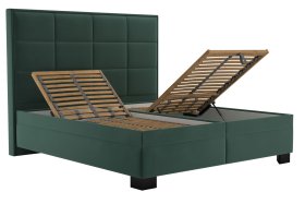 Dvojlôžko Sabrina v rozmere 180x200 cm, v poťahu Tiffany 10 DK Green, polohovanie