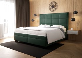 Dvojlôžko Sabrina v rozmere 180x200 cm, v poťahu Tiffany 10 DK Green, interiér