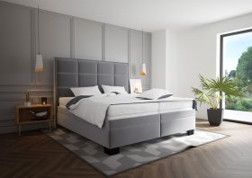Dvojlôžko Sabrina v rozmere 180x200 cm, v poťahu Tiffany 18 Anthra, interiér