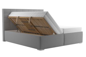 Dvoulůžko Bora v rozměru 180x200 cm, v potahu Aston 15, ukázka úložného prostoru