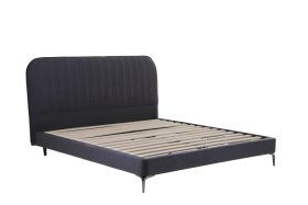 Dvojlôžko Sanela v rozmere 180x200 cm, v šedočiernom poťahu, bez matraca