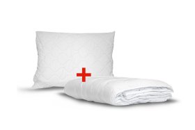 Set prešívaný vankúš 70x90 so zipsom a vyberateľnou výplňou + letná prešívaná prikrývka 135x200 cm