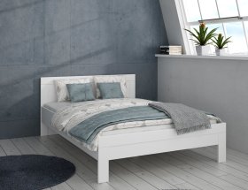 Posteľ Snore 140x200 cm, biela, interiér