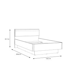 Posteľ Snore Komfort 120x200 cm, biela, rozmery