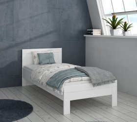 Posteľ Snore 90x200 cm, biela, interiér