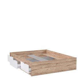 Posteľ Vaur 160x200 cm, dub sonoma bez matraca