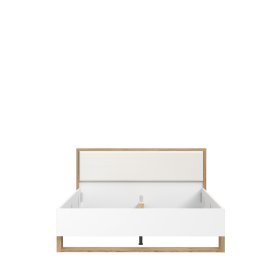 Posteľ Fred 160x200 cm biela a dubová, bez matraca