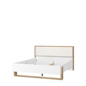 Posteľ Fred 160x200 cm biela a dubová, bez matraca