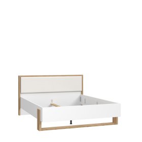 Posteľ Fred 160x200 cm biela a dubová, bez matraca