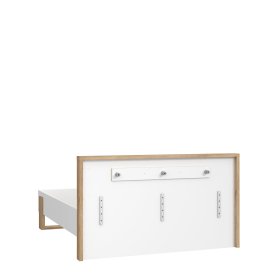 Posteľ Fred 160x200 cm biela a dubová, zadní