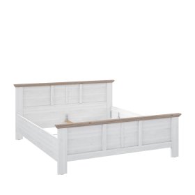 Posteľ Ilsa 180x200 cm, biely a bielený dub, bez matraca