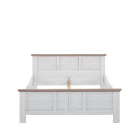 Posteľ Ilsa 180x200 cm, biely a bielený dub, bez matraca