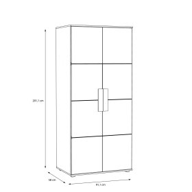 Šatníková skriňa Arko, rozmery