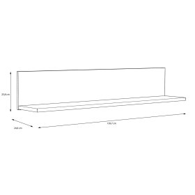 Polica Arko, rozmery