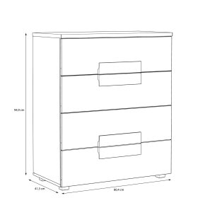 Komoda Arko, rozmery