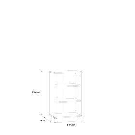 Knižnica Baur, nízka, úzka, bielený dub, rozmery