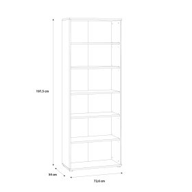 Knižnica Baur vysoká, biela, rozmery