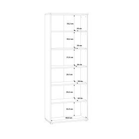 Vysoká knižnica Baur, dub sonoma, rozmery