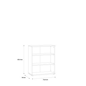 Knižnica Baur, nízka, dub sonoma, rozmery