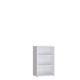 Knižnica Baur, nízka, úzka, biela