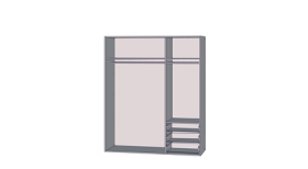 Šatníková skriňa Bron dub sonoma, zariadenie interiéru