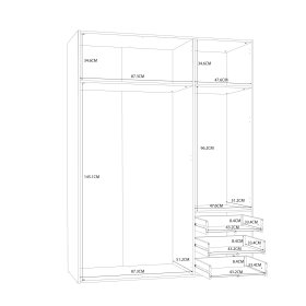 Skriňa Bron dub sonoma, rozmery