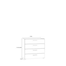 Komoda Bron dub sonoma, rozmery