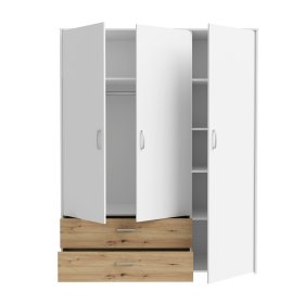 Skriňa Kul biela, dub artisan, otvorená