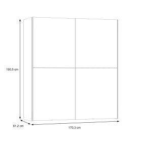 Šatníková skriňa Deko dub sonoma, rozmery