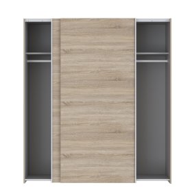 Šatníková skriňa Deko dub sonoma, otvorená
