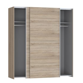 Šatníková skriňa Deko dub sonoma, otvorená