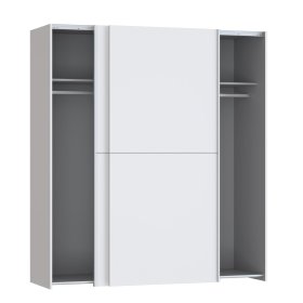 Šatníková skriňa Deko biela, otvorená