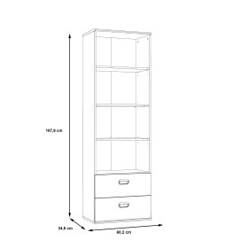 Knižnica Emar, sivá, rozmery