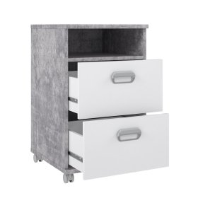 Noční stolek Emar, šedý, otevřený