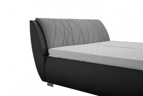 Dvojlôžko Balbi v rozmere 180x200 cm, v poťahu Malmö New 90 a Loft Black, detail čela 