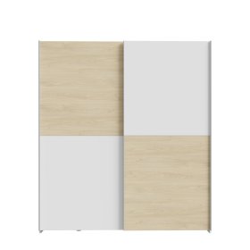 Šatníková skriňa Salk 170 cm, biela a dub sonoma