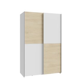 Skriňa Salk 120 cm, biela a dub sonoma