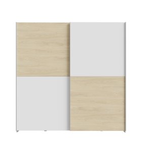 Skriňa Salk 200 cm, biela a dub sonoma