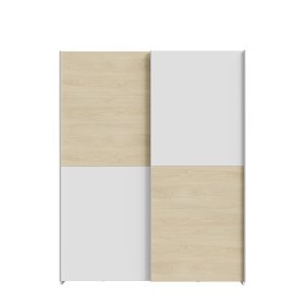 Skriňa Salk 150 cm, biela a dub sonoma