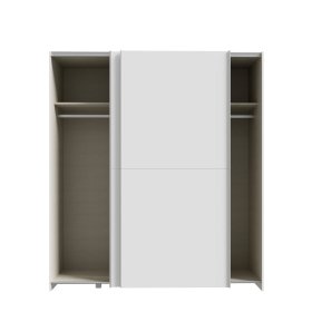 Šatníková skriňa Salk 170 cm, biela, otvorená