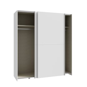 Šatníková skriňa Salk 170 cm, biela, otvorená
