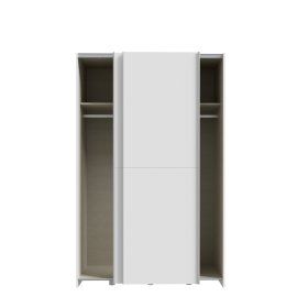 Skriňa Salk 120 cm, biela, otvorená